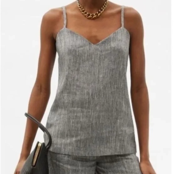 NWT Max Mara Women's Gray Vespa Cami Top size 4 - Picture 2 of 6